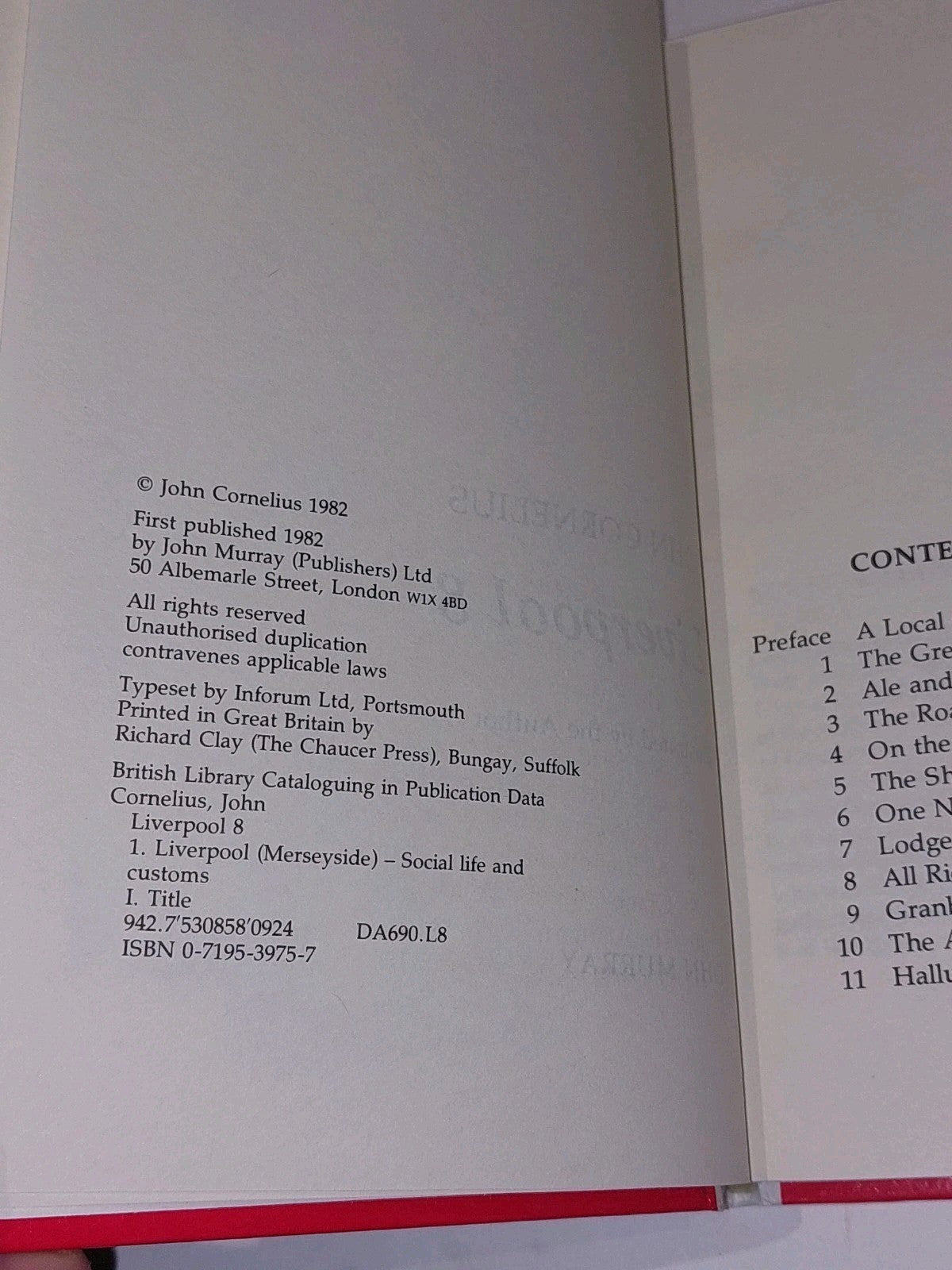 Liverpool 8 (1982) By John Cornelius [John Murray] Hb Book3
