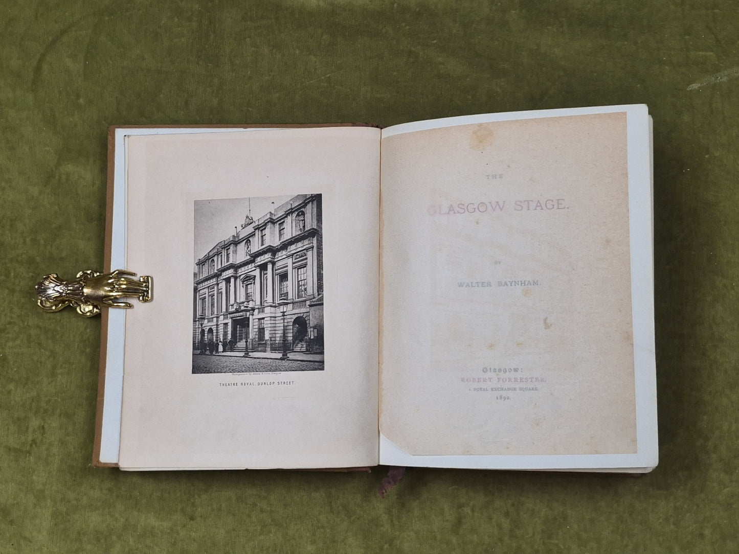 The Glasgow Stage - Walter Baynham, Robert Forrester 1892 Limited 1st Edition 4