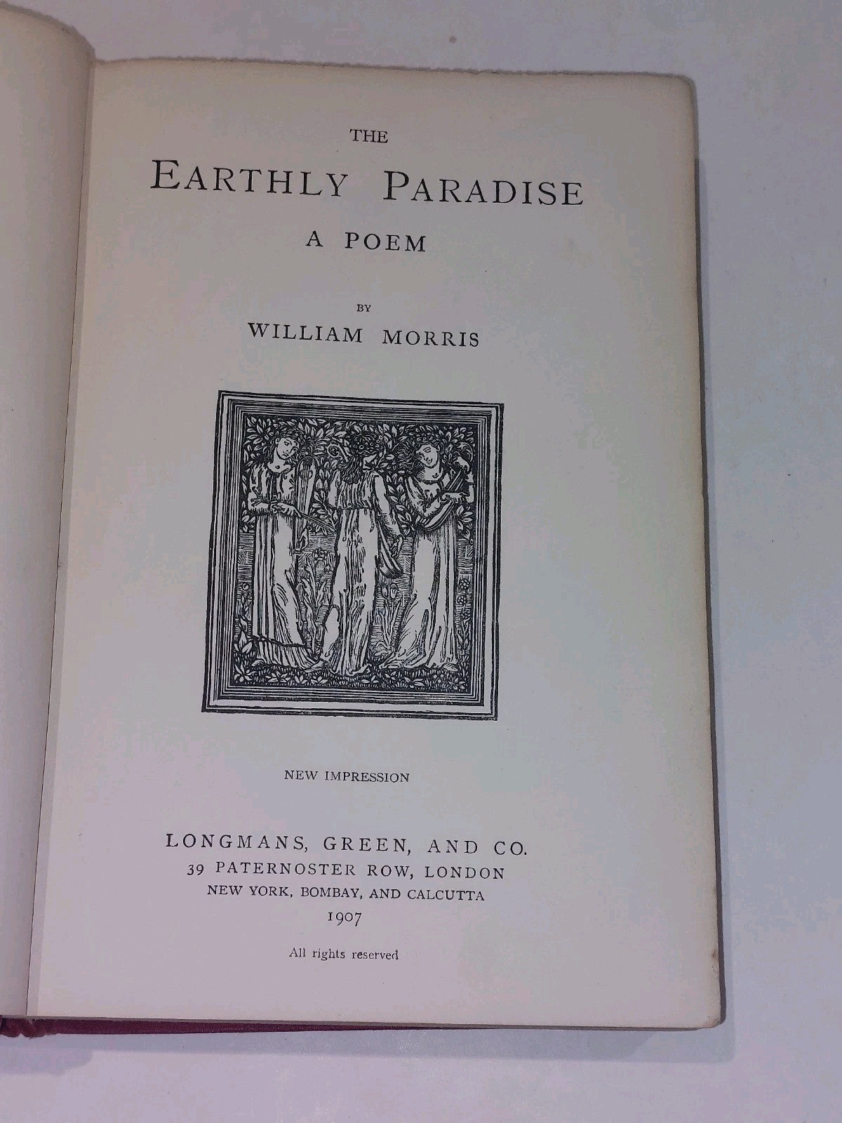 The Earthly Paradise: A Poem By William Morris (1890) 1st Ed Hb Book2