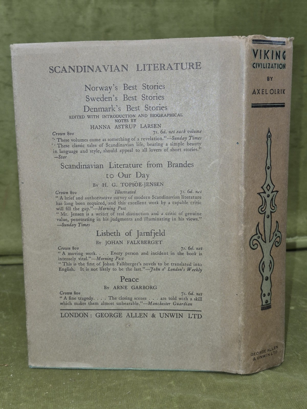 Viking Civilization Axel Olrik George Allen & Unwin 19301