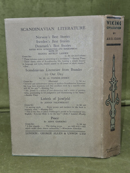 Viking Civilization Axel Olrik George Allen & Unwin 19301