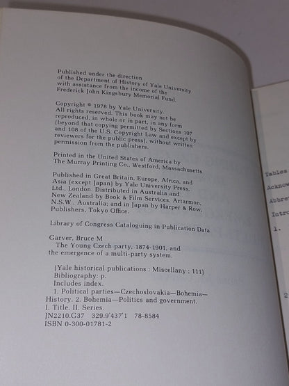 Young Czech Party 18741901 & The Emergence of a MultiParty System  B Garver 3