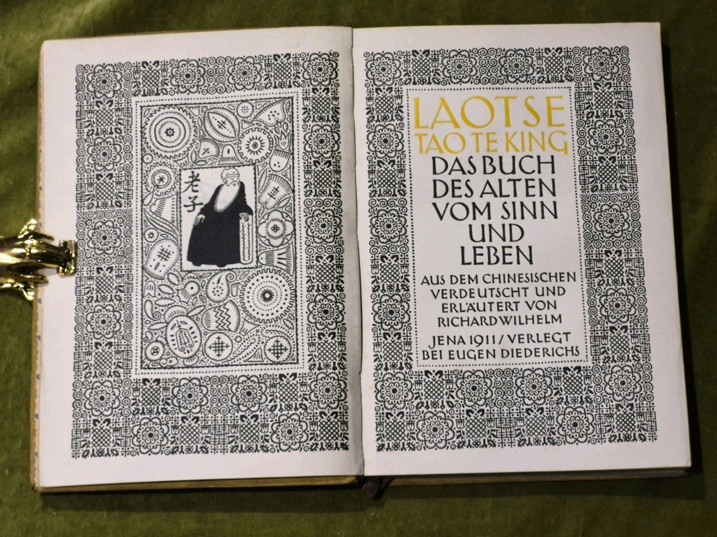 Laotse Tao Te King Das Buch des Alten vom Sinn und Leben Diederichs 1st Ed 19116