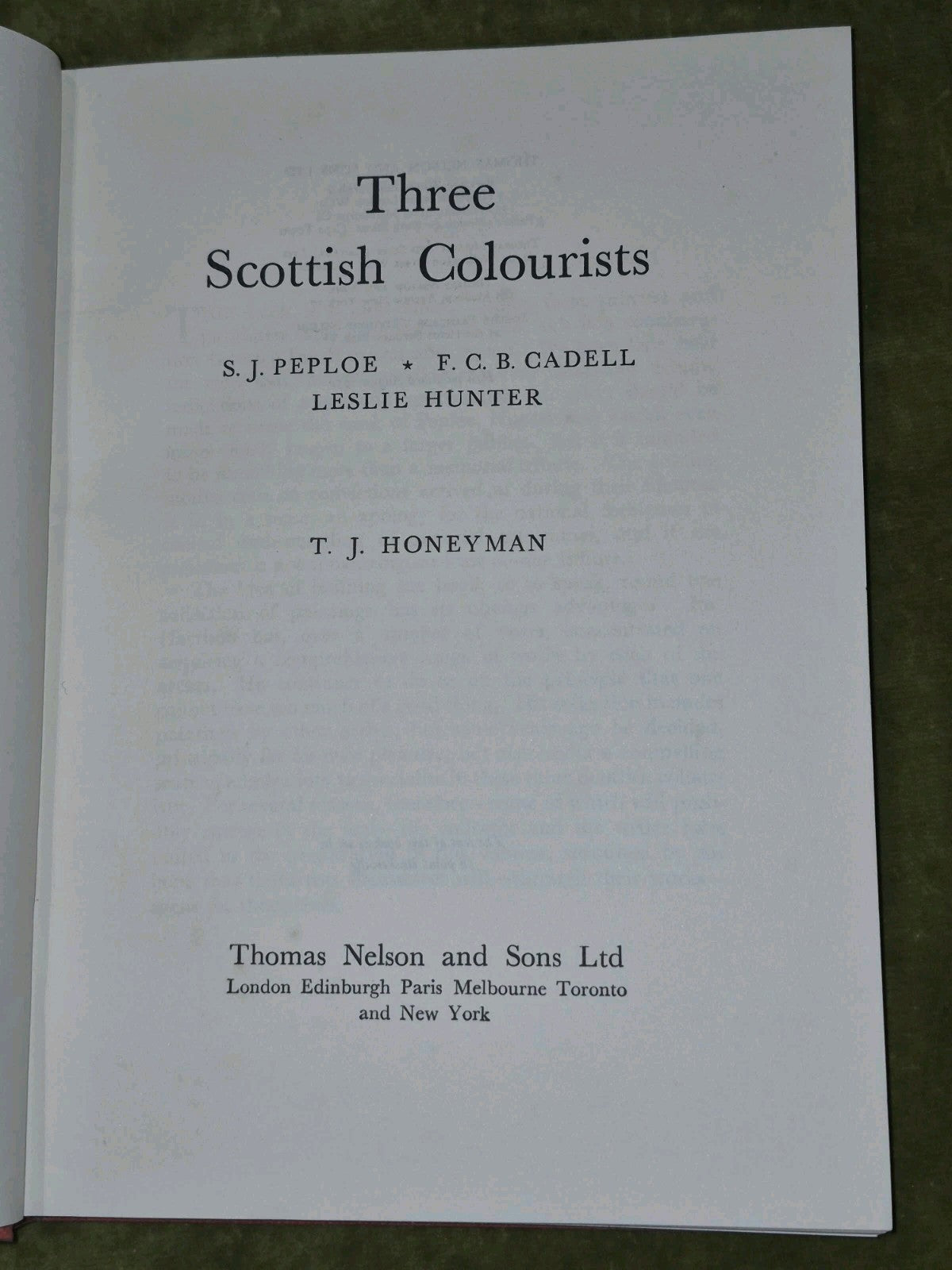 Three Scottish Colourists by Peploe Cadell Hunter, T.J. Honeyman (1950)4