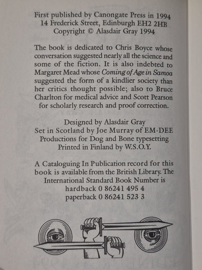 Alasdair Gray A History Maker First Edition SIGNED 1994 Hardback6