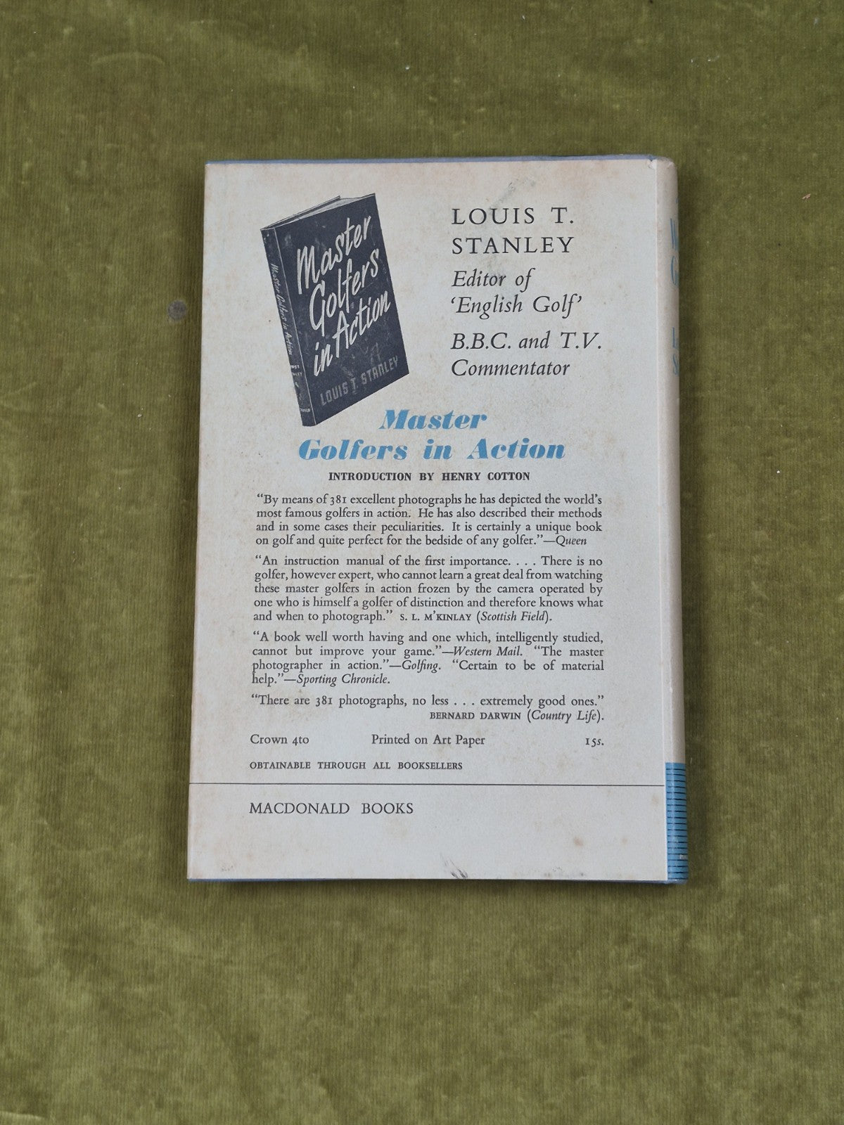The Woman Golfer by Louis T Stanley , Macdonald 1952 1st HB DJ1