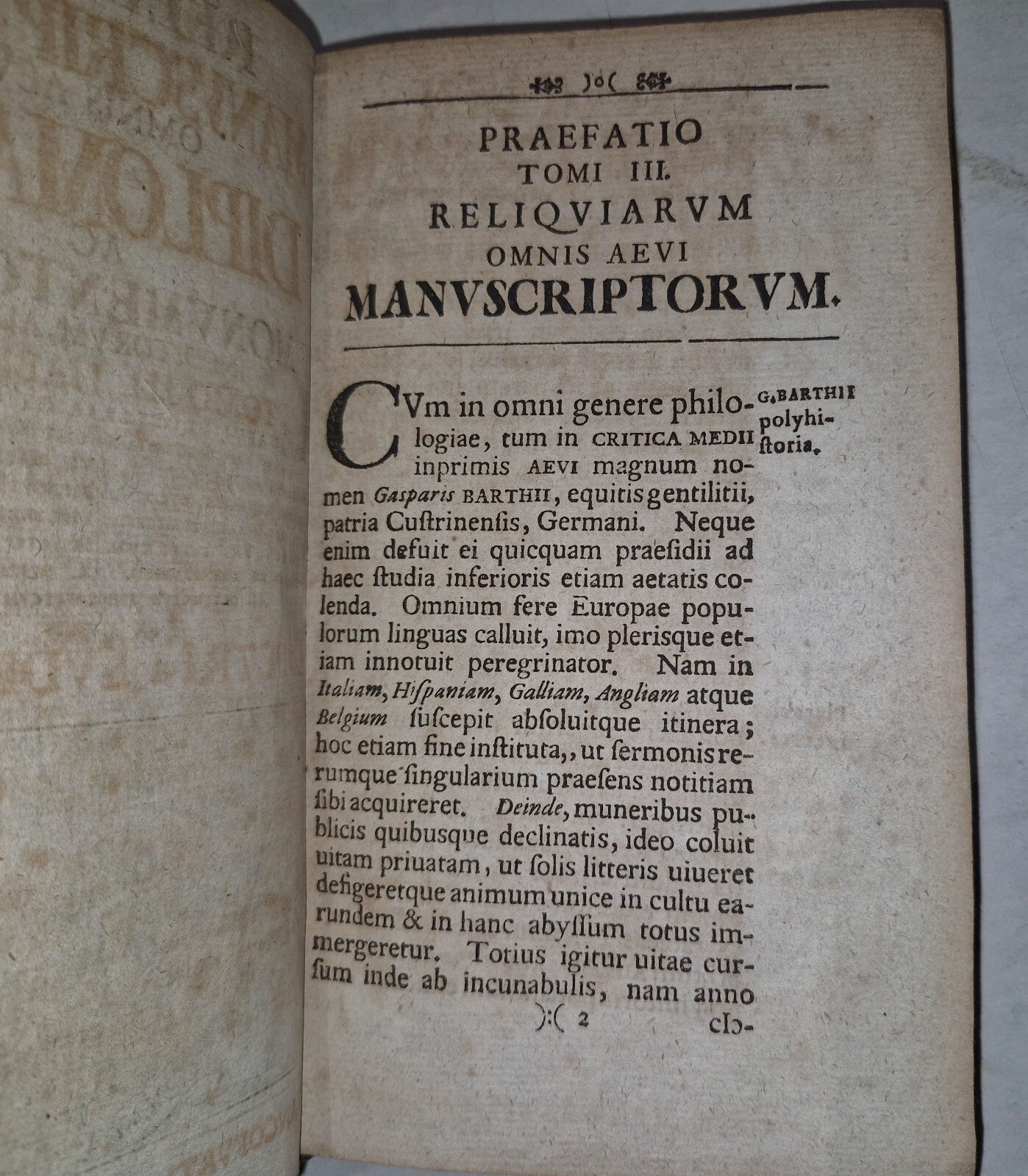 Reliquiae manuscriptorum omnis diplomatum ac monumentorum... 1720 Tomi III Vol 310