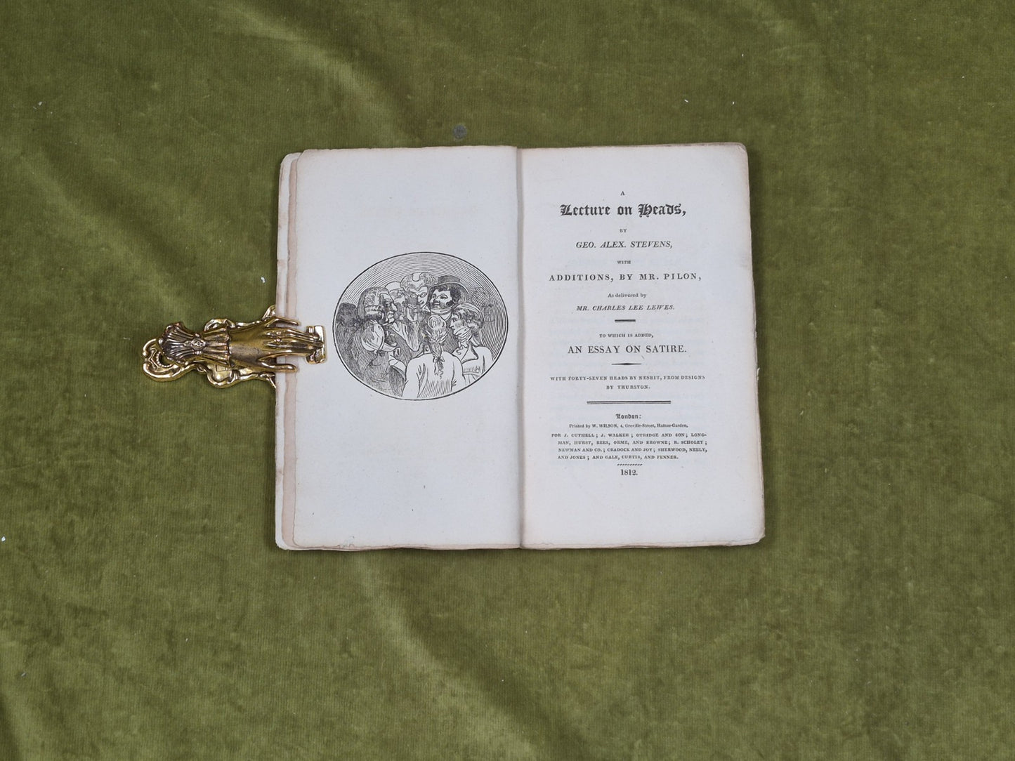 A Lecture on Heads - Geo. Alex Stevens , W. Wilson 1812 PB3