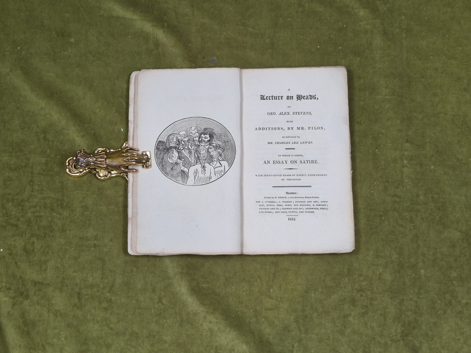 A Lecture on Heads - Geo. Alex Stevens , W. Wilson 1812 PB3