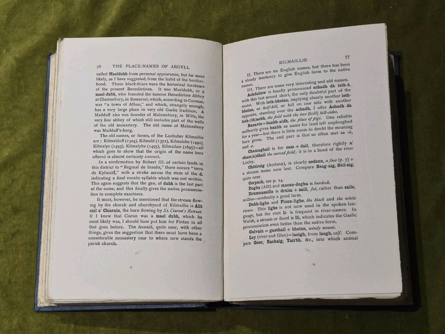 The Place Names of Argyll 1st Edition HB, H. Cameron Gillies,6