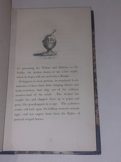 Whims and oddities : in prose & verse  Thomas Hood 2nd Ed Quarter Leather 18273