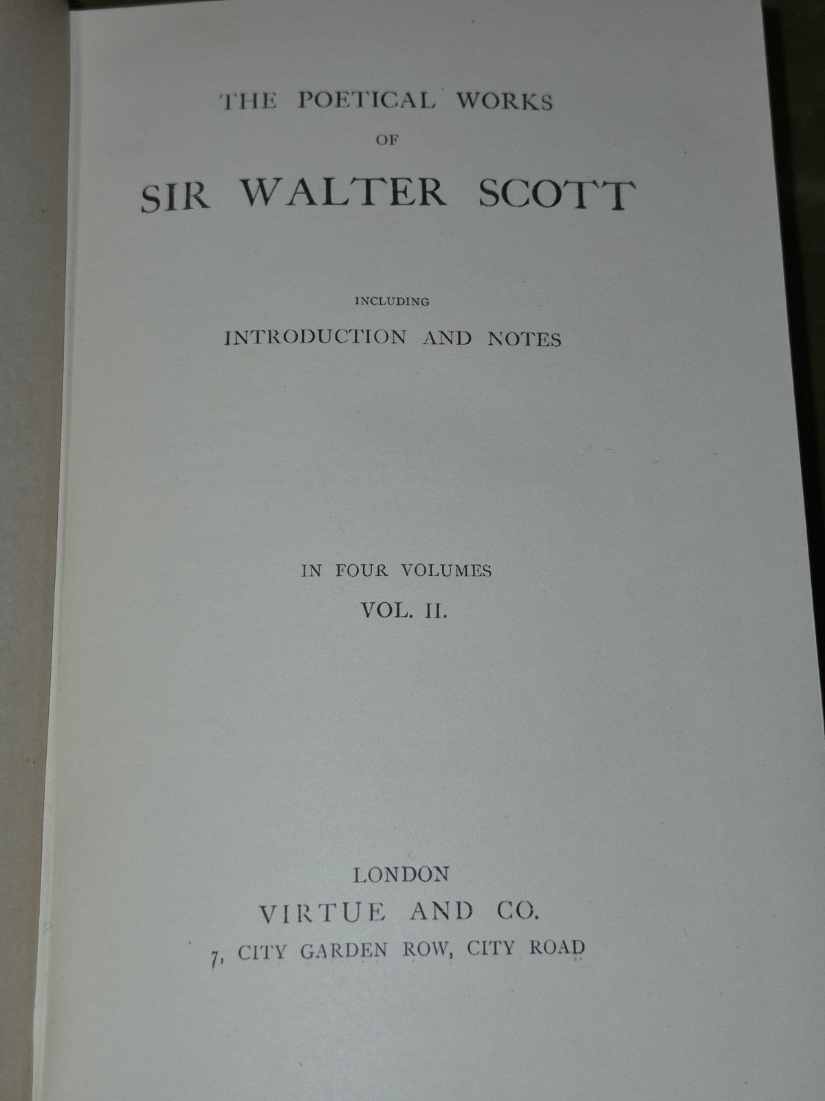 Poetical Works of Sir Walter Scott Complete Set 4 Volumes (Virtue and Co) c.191014