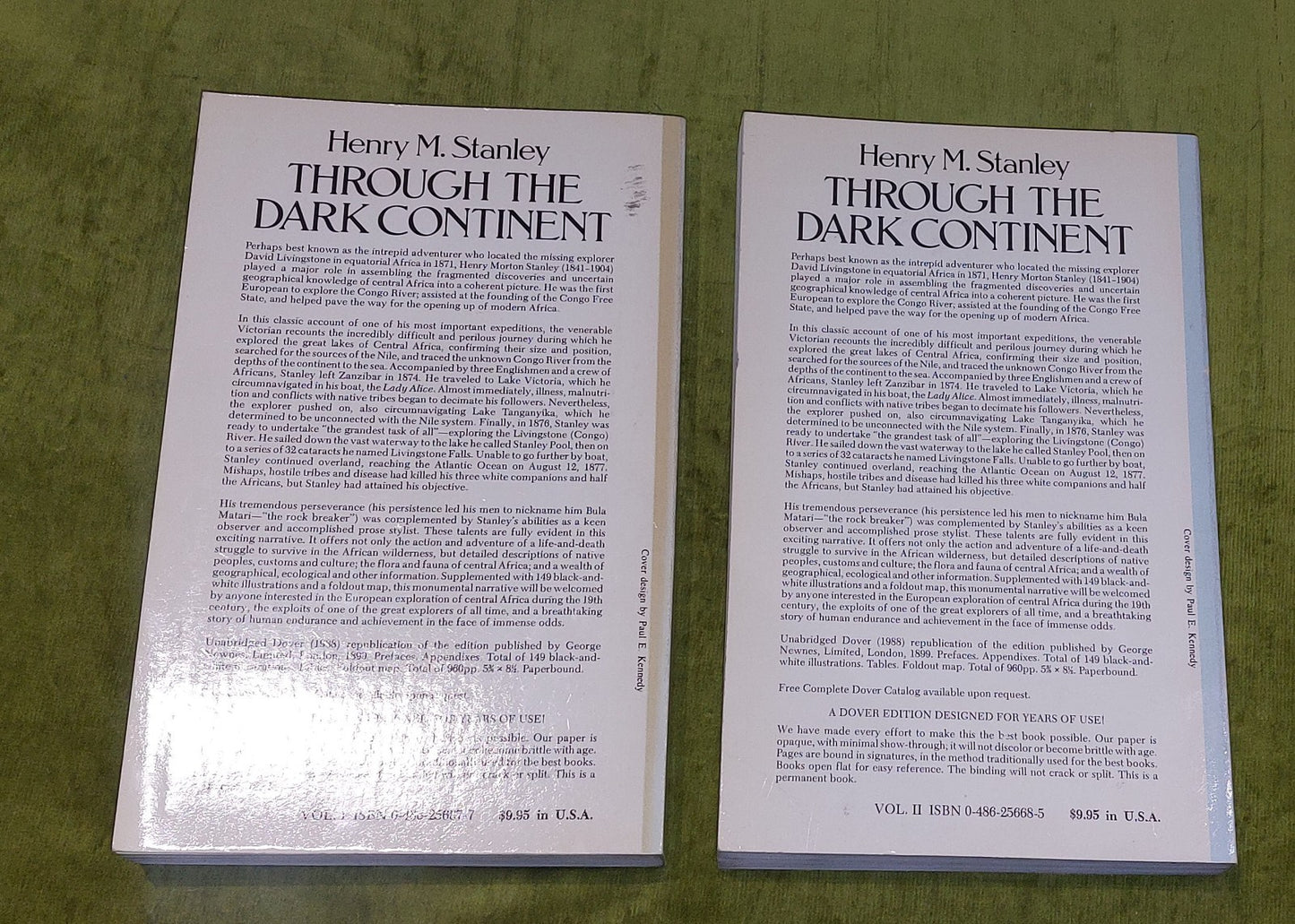 Henry M. Stanley Through The Dark Continent Vol 1 & 2 [Dover] 1988 Books & Map1