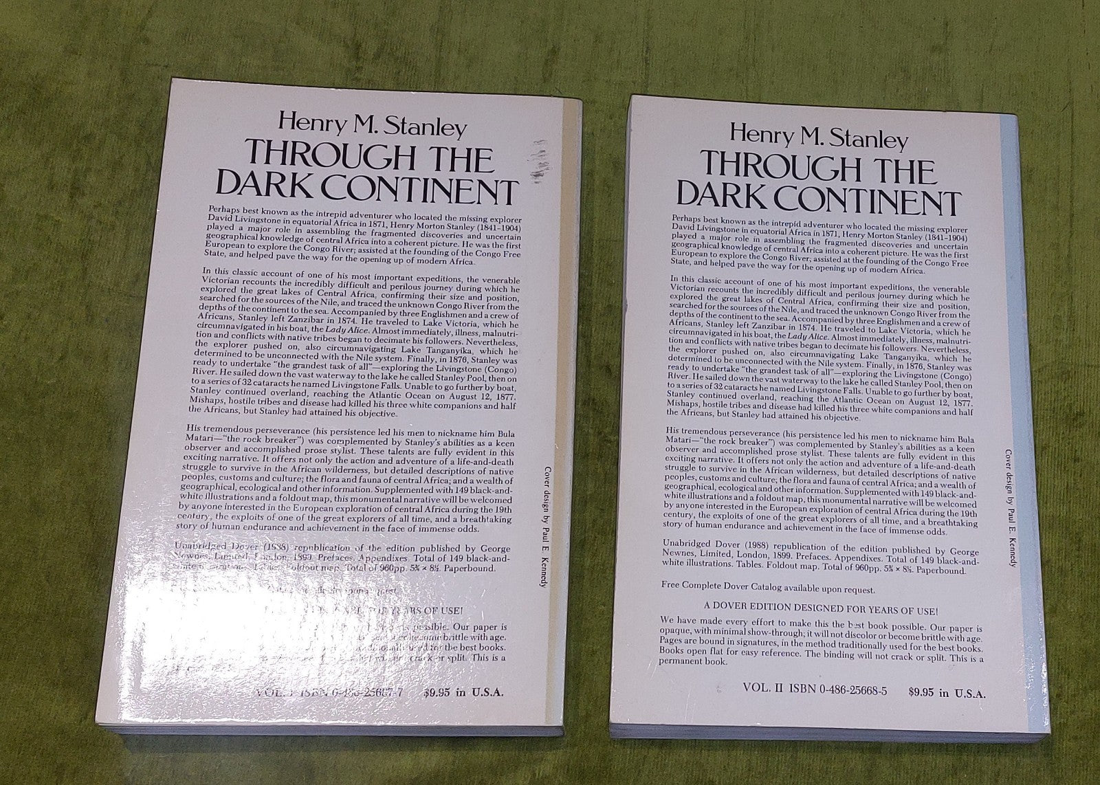 Henry M. Stanley Through The Dark Continent Vol 1 & 2 [Dover] 1988 Books & Map1