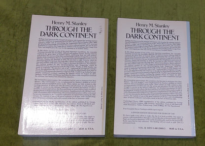 Henry M. Stanley Through The Dark Continent Vol 1 & 2 [Dover] 1988 Books & Map1