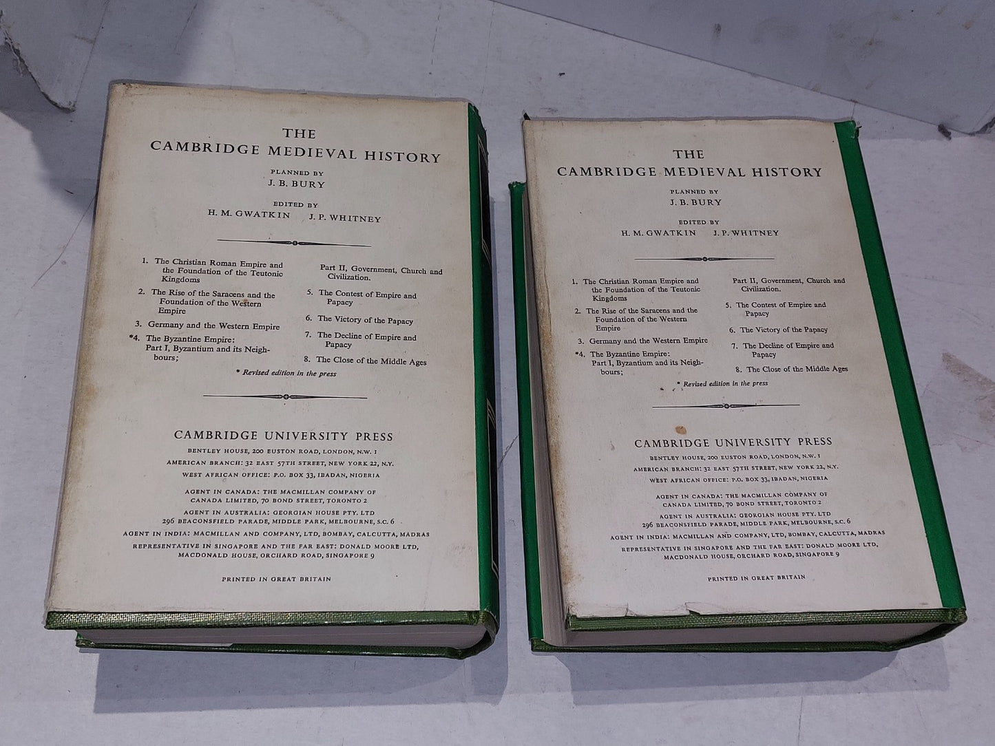 The Cambridge Medieval History Vol. 5 & 6 1964 Harback Dustjacket Papacy Victory2