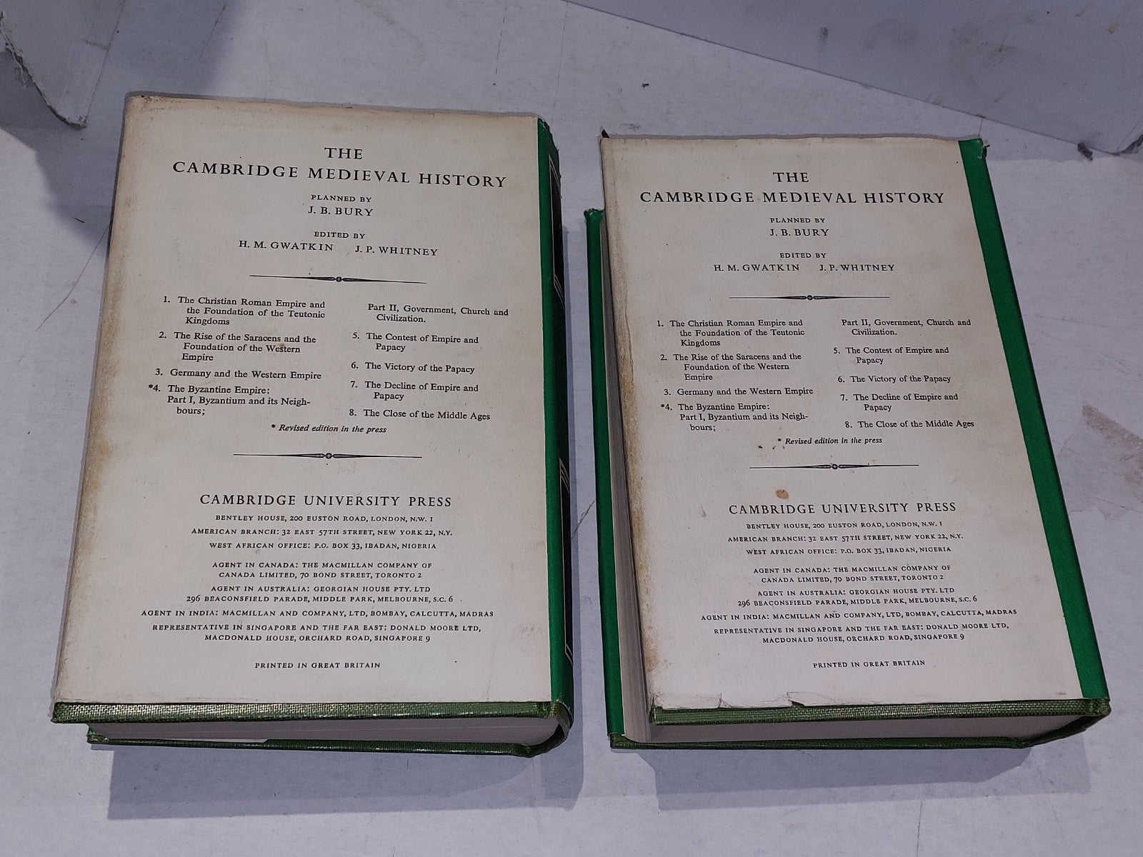 The Cambridge Medieval History Vol. 5 & 6 1964 Harback Dustjacket Papacy Victory2