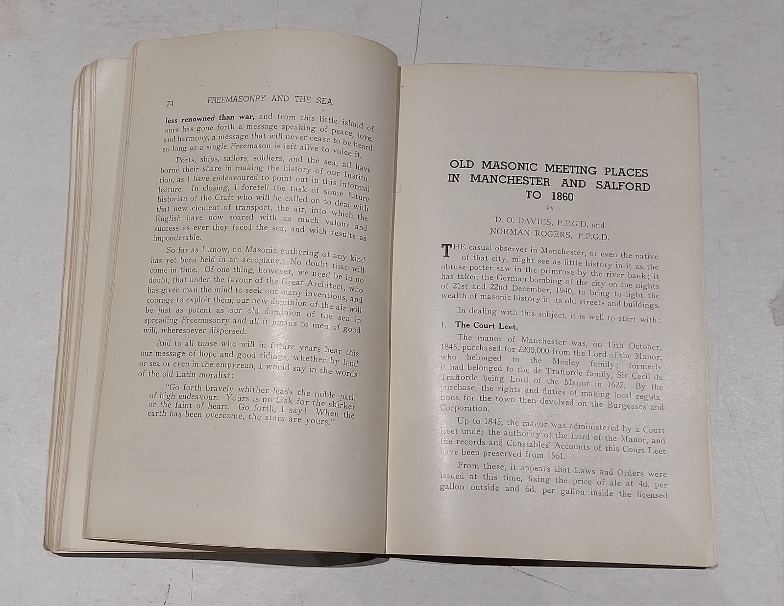 Transactions of the Manchester Association for Masonic Research (1947) Pb Book5