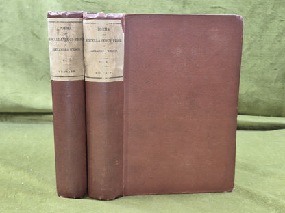 Poems and Literary Prose Alexander Wilson 1876 Alexander Grosart Paisley 0