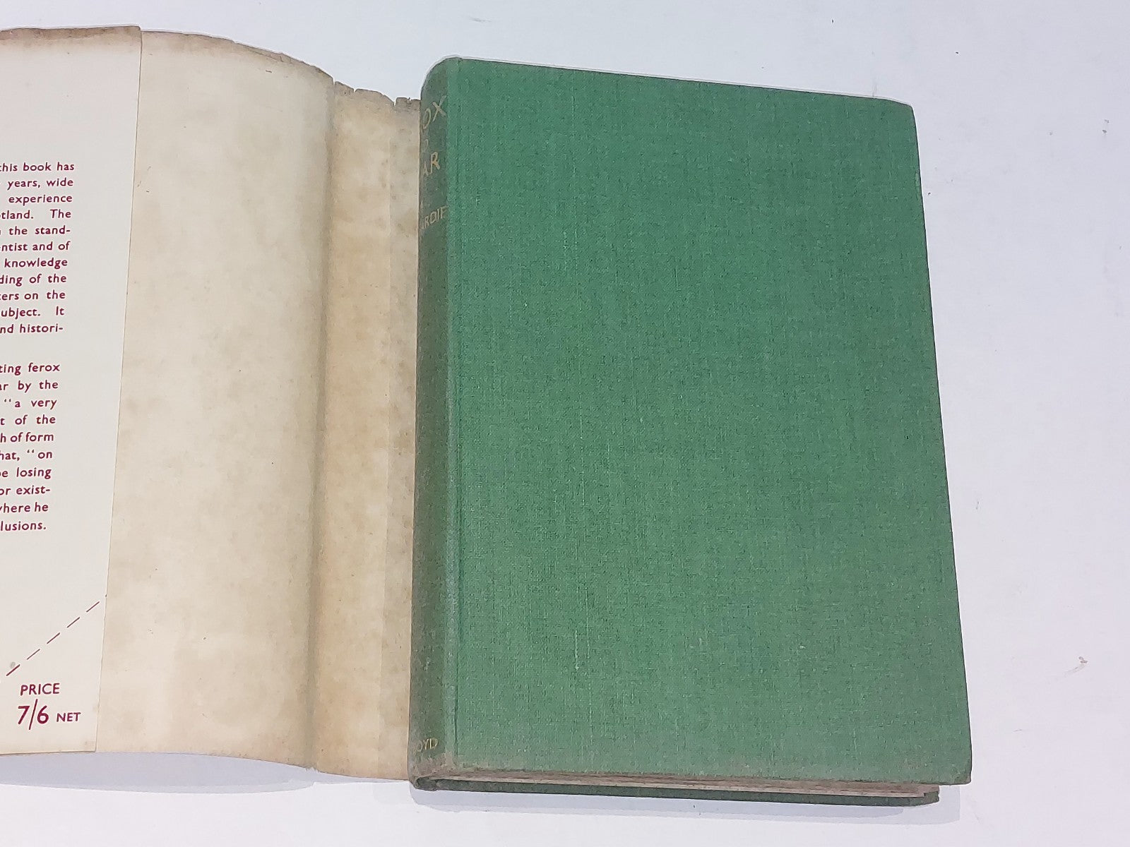 Ferox and Char In The Lochs of Scotland Part One  R. P. Hardie (1940) 1st Ed Hb3