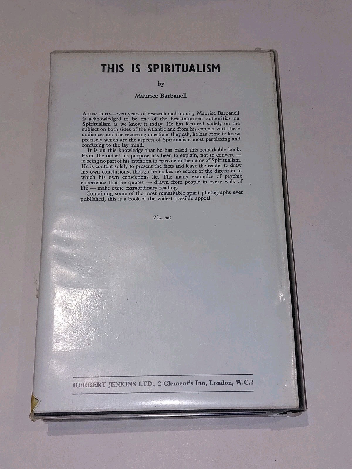 Ghosts I've Met By Hans Holzer [Herbert Jenkins] 1st UK Ed Hb Book With Dj2
