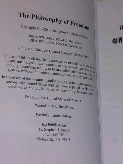 The Philosophy of Freedom By Nicholas Berdyaev (2020) Hb Book3