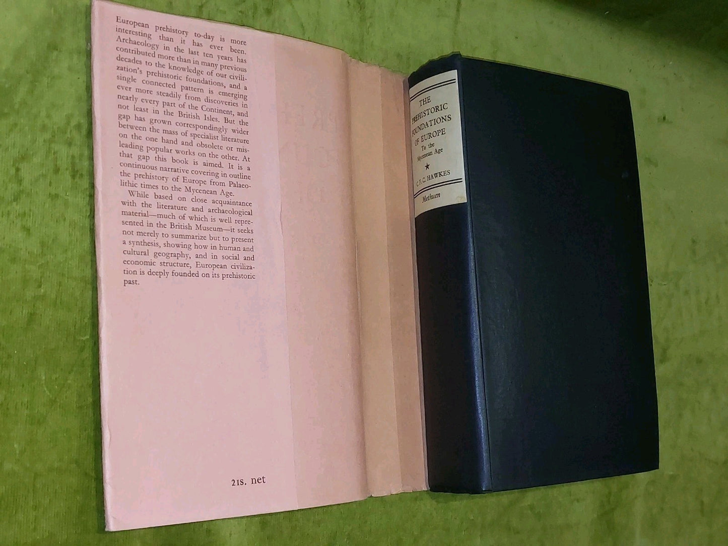 The Prehistoric Foundations of Europe ( 1940 First Edition, Dust Jacket ) Hawkes3