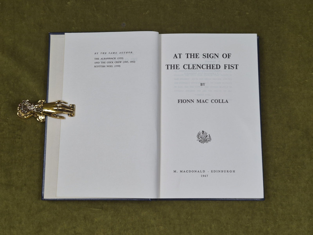 At The Sign of the Clenched Fist by Fionn Mac Colla 1st 1967 M Macdonald5
