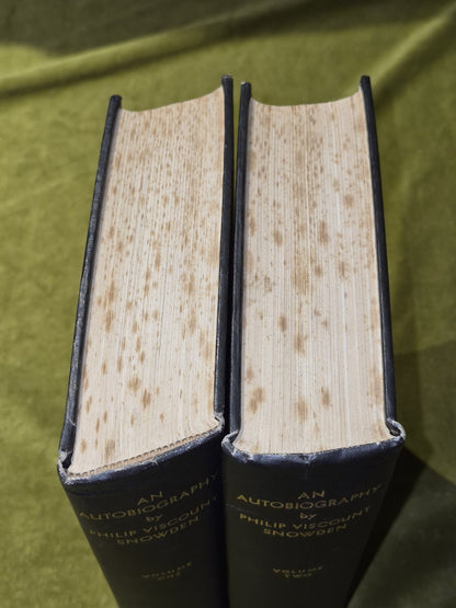 An Autobiography Philip Viscount Snowden 1934 Two Volumes1
