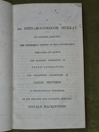 Mackintosh's Gaelic Proverbs 1819 Benjamin Franklin Edinburgh5