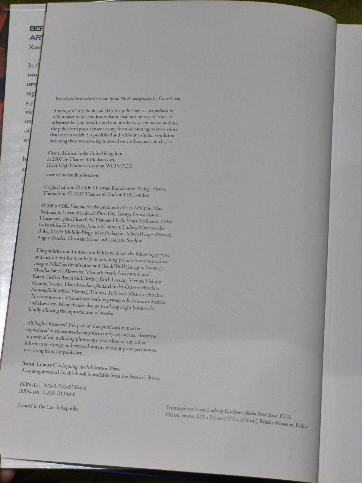 METZGER, RAINER Berlin in the 20s: Art and Culture 2007 First UK Edition5