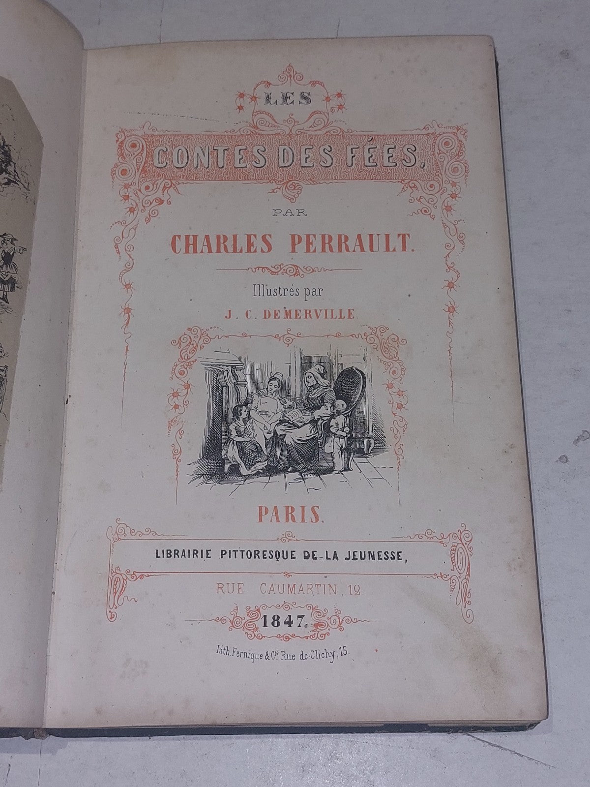 Les Contes Des Fees, Charles Perrault, J C Demerville Illustrated (1847) Hb Book3