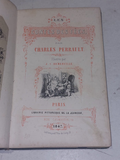 Les Contes Des Fees, Charles Perrault, J C Demerville Illustrated (1847) Hb Book3