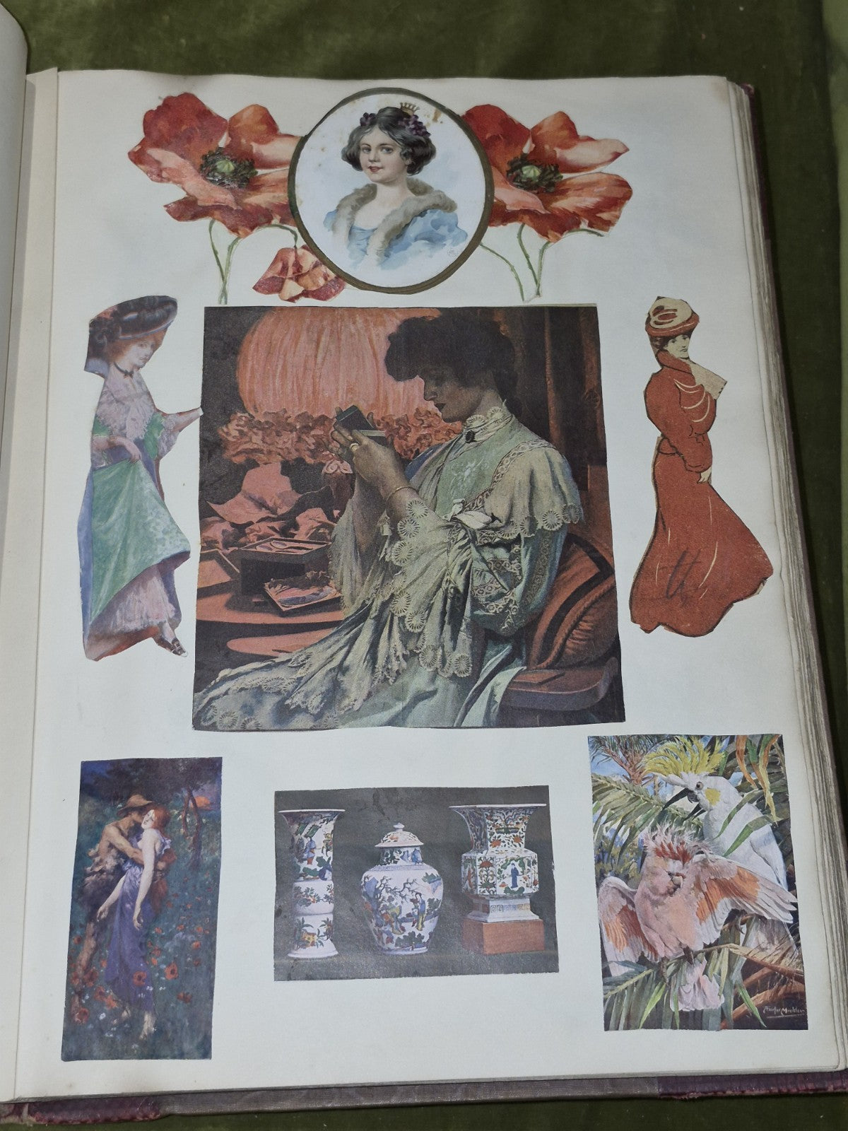 Edwardian Scrapbook Louis Wain & Fashion plates Full 80 pages  ephemera 16x11"0