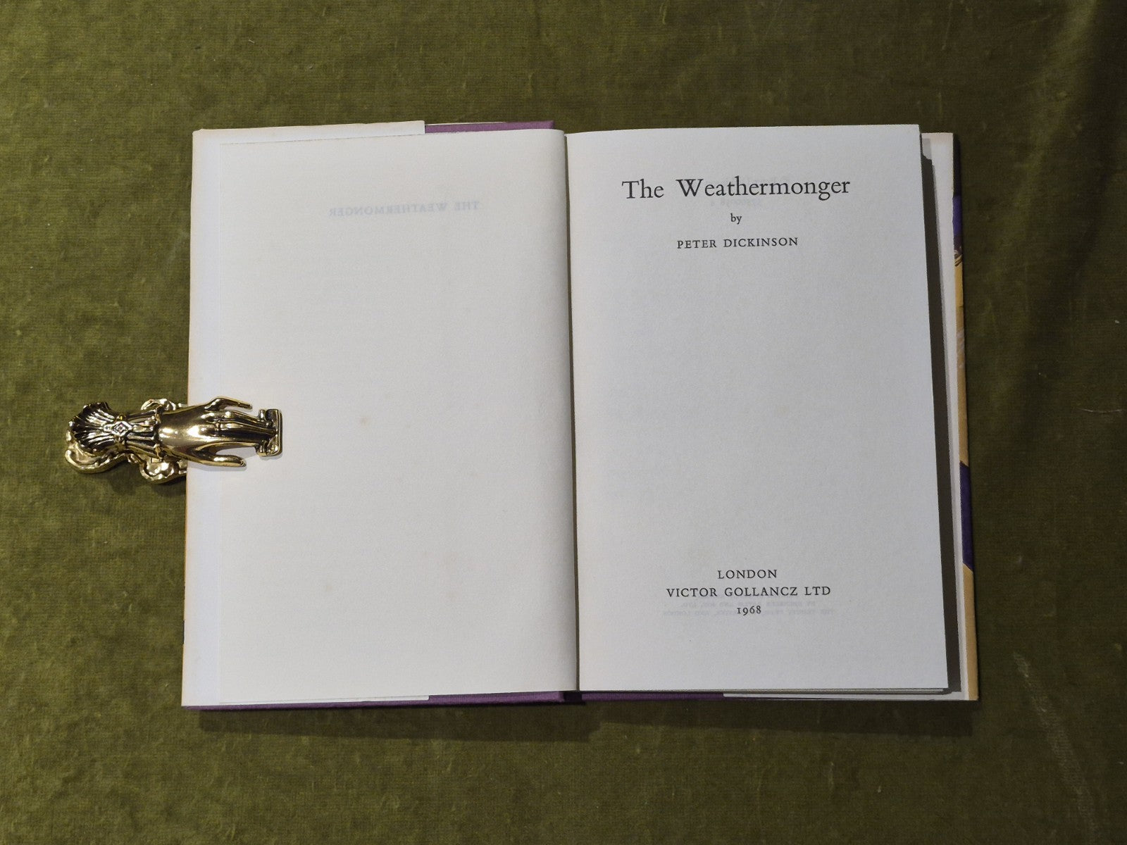 The Weathermonger - Peter Dickinson - Gollancz 1st Edition - NEAR FINE4
