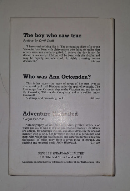 1964 T. E. LAWRENCE Arabia POSTMORTEM JOURNAL Jane Sherwood SUPERNATURAL 1st Ed2