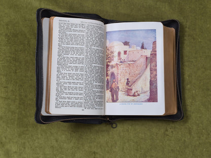 The Holy Bible - National Bible Press Philidelphia , Self Pronouncing , Leather4