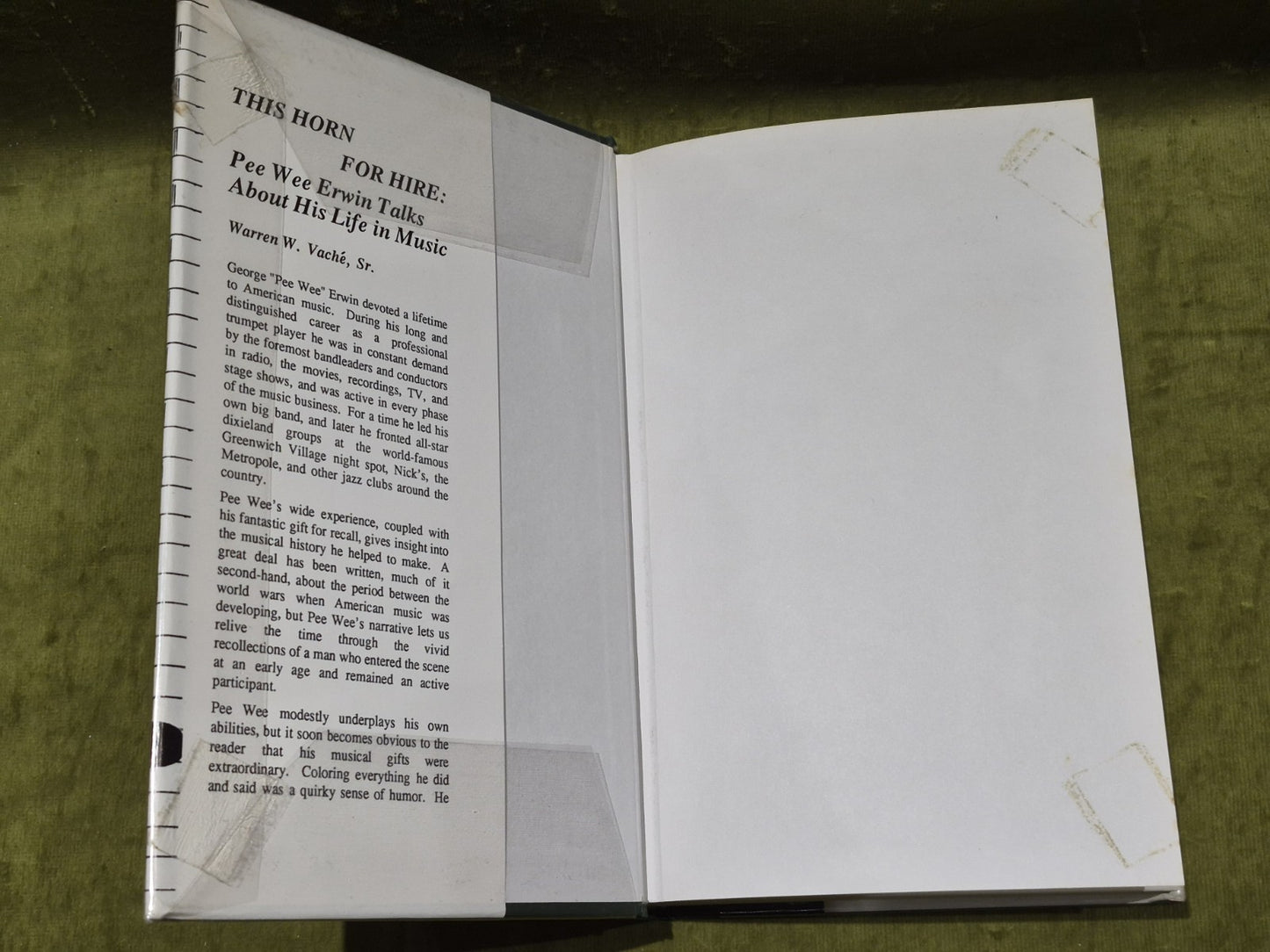 This Horn For Hire - The Life and Career of Pee Wee Erwin (1987) Warren W Vache4