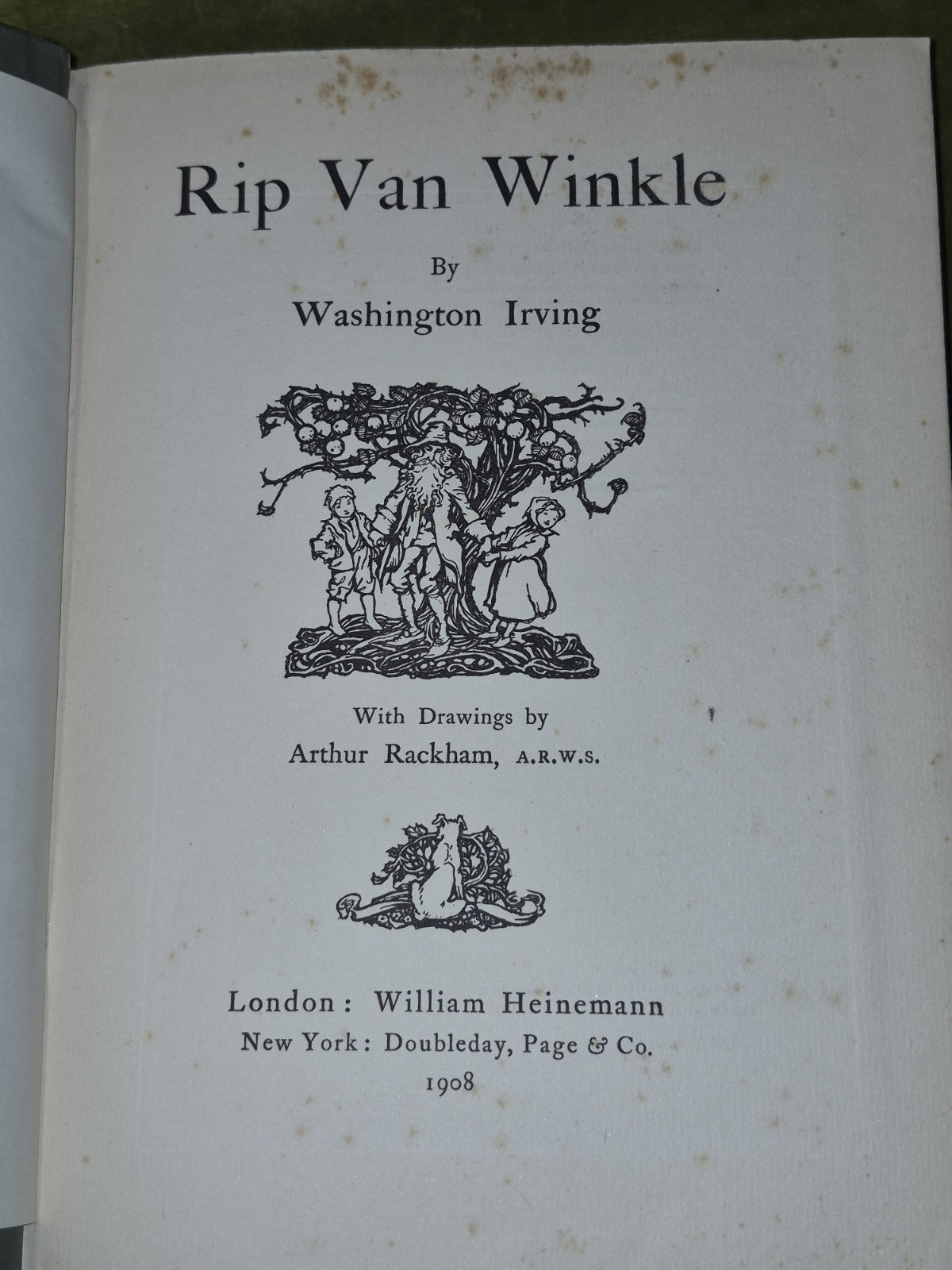 Rip van Winkle WASHINGTON IRVING Illustrated ARTHUR RACKHAM Heinemann 1908 Print6