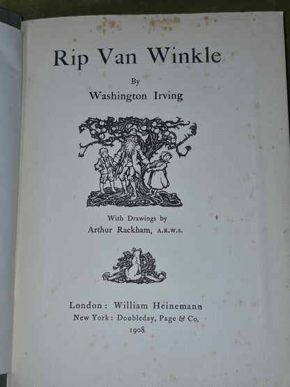 Rip van Winkle WASHINGTON IRVING Illustrated ARTHUR RACKHAM Heinemann 1908 Print6