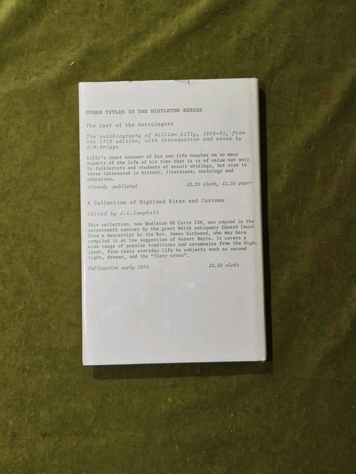 The Journey to the Other World - H R E Davidson , D S Brewer 1975 HB DJ1