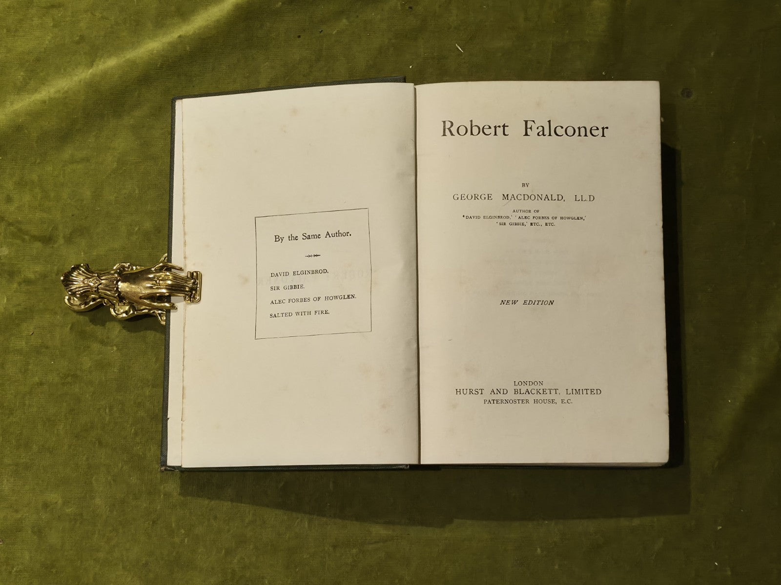 George Macdonald - Robert Falconer - Hurst & Blackett New Edition - circa 19005
