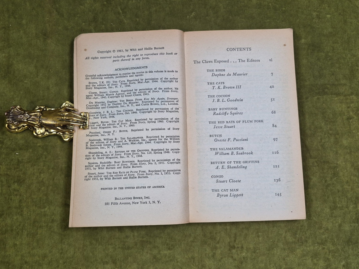 THINGS WITH CLAWS-WHIT & HALLIE BURNETT-PB-1961-BALLANTINE BOOKS4