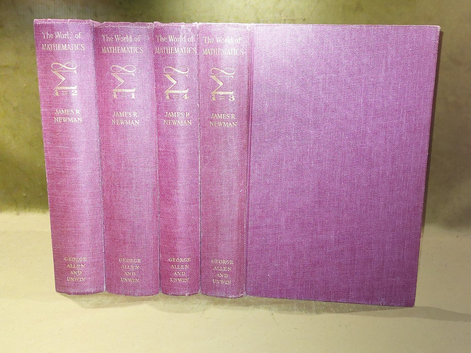 The World of Mathematics (1960) James R Newman Complete Set of 4 Volumes0