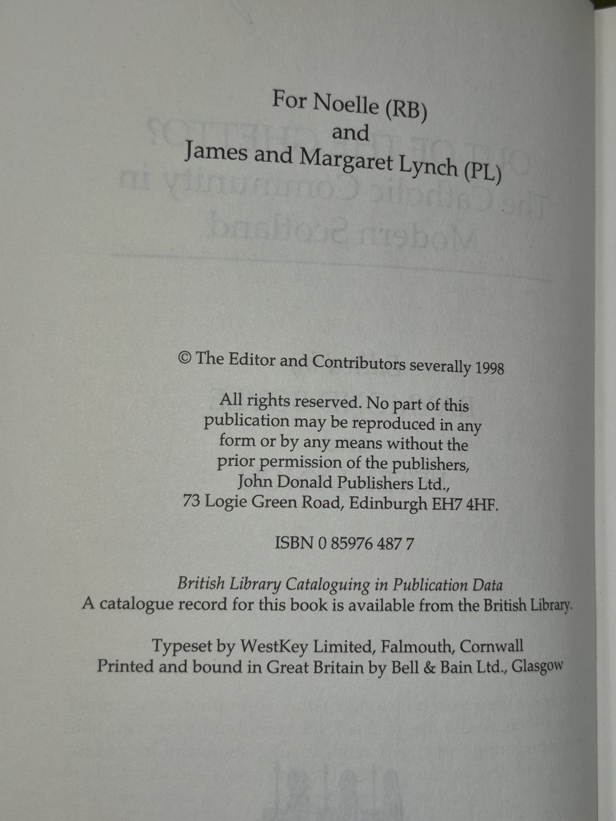 Out of the Ghetto? Catholic Community in Modern Scotland Raymond Boyle 19982