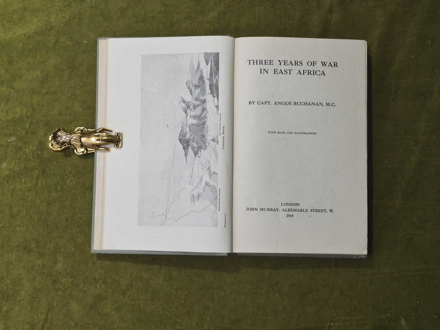 Three Years of War in East Africa - Angus Buchanan , John Murray 1919 1st 3 maps4