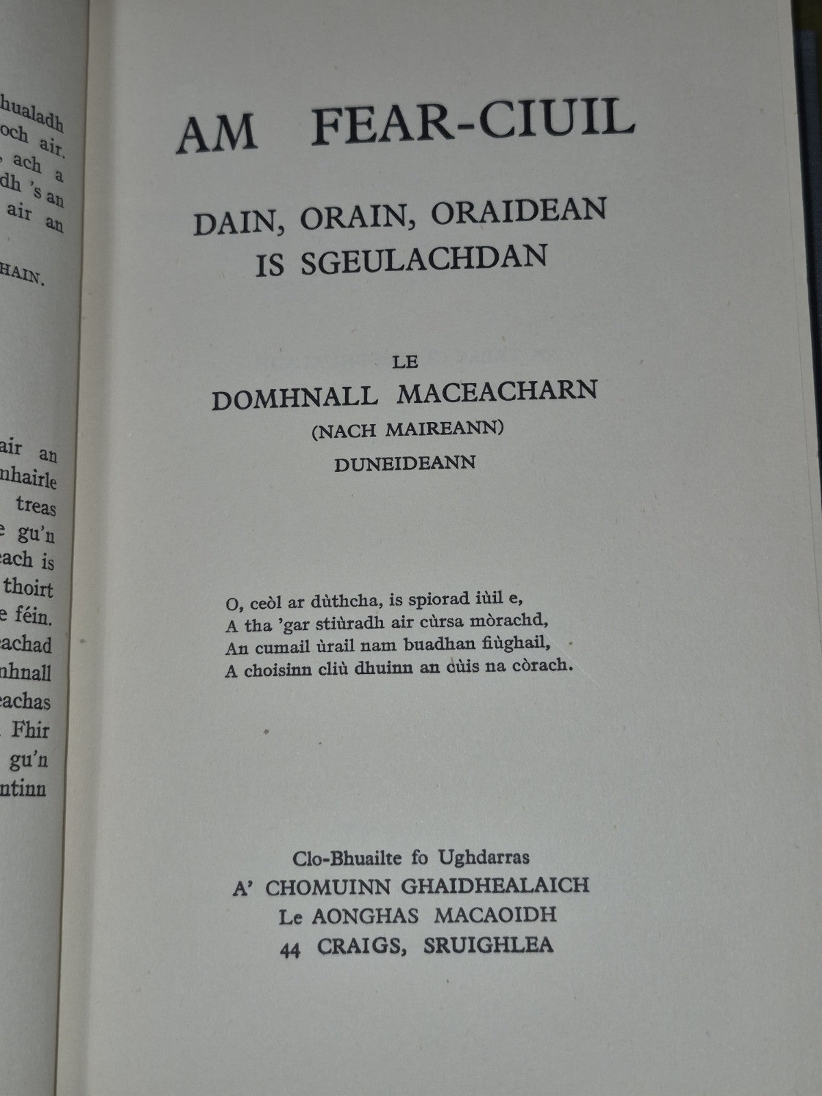 Am Fear-Ciuil Poems Donald Mackechnie An Comunn Gaidhealach Third Edition4