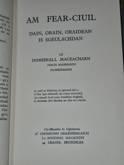 Am Fear-Ciuil Poems Donald Mackechnie An Comunn Gaidhealach Third Edition4
