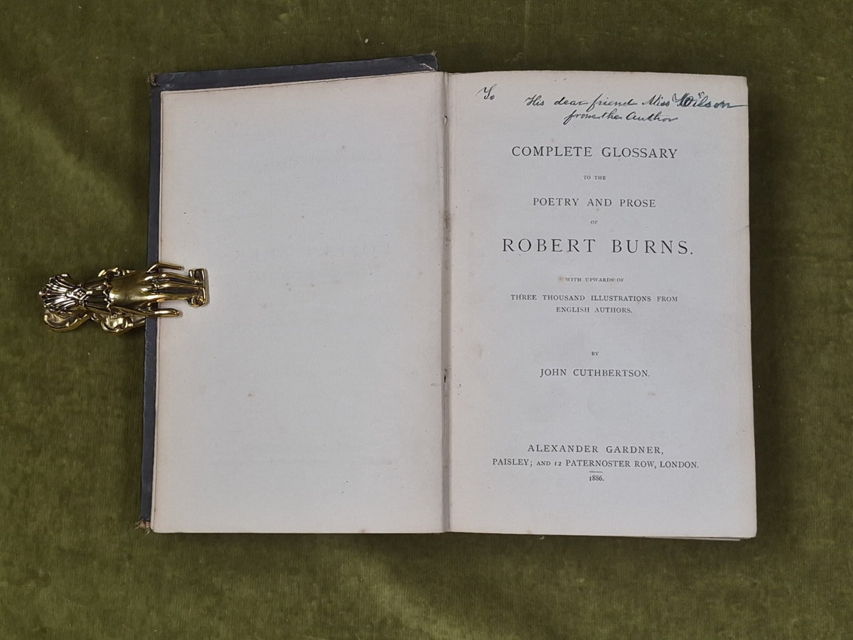 Complete glossary to the poetry & prose of Robert Burns - John Cuthbertson 18864