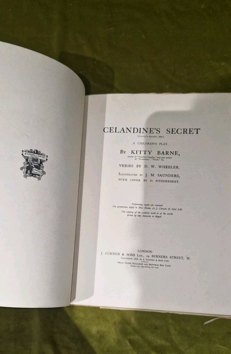 Kitty Barne - Celandine's Secret, Timothy's Garden, Winds, To-Morrow, Curwen Lot12